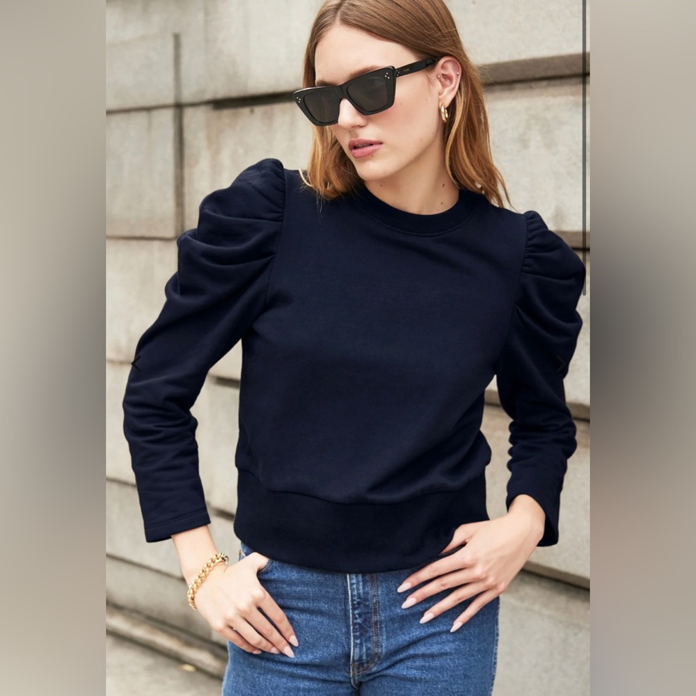 SOLD OUT NYC THE JUST ENOUGH PUFF SWEATSHIRT Navy - Picture 2 of 5